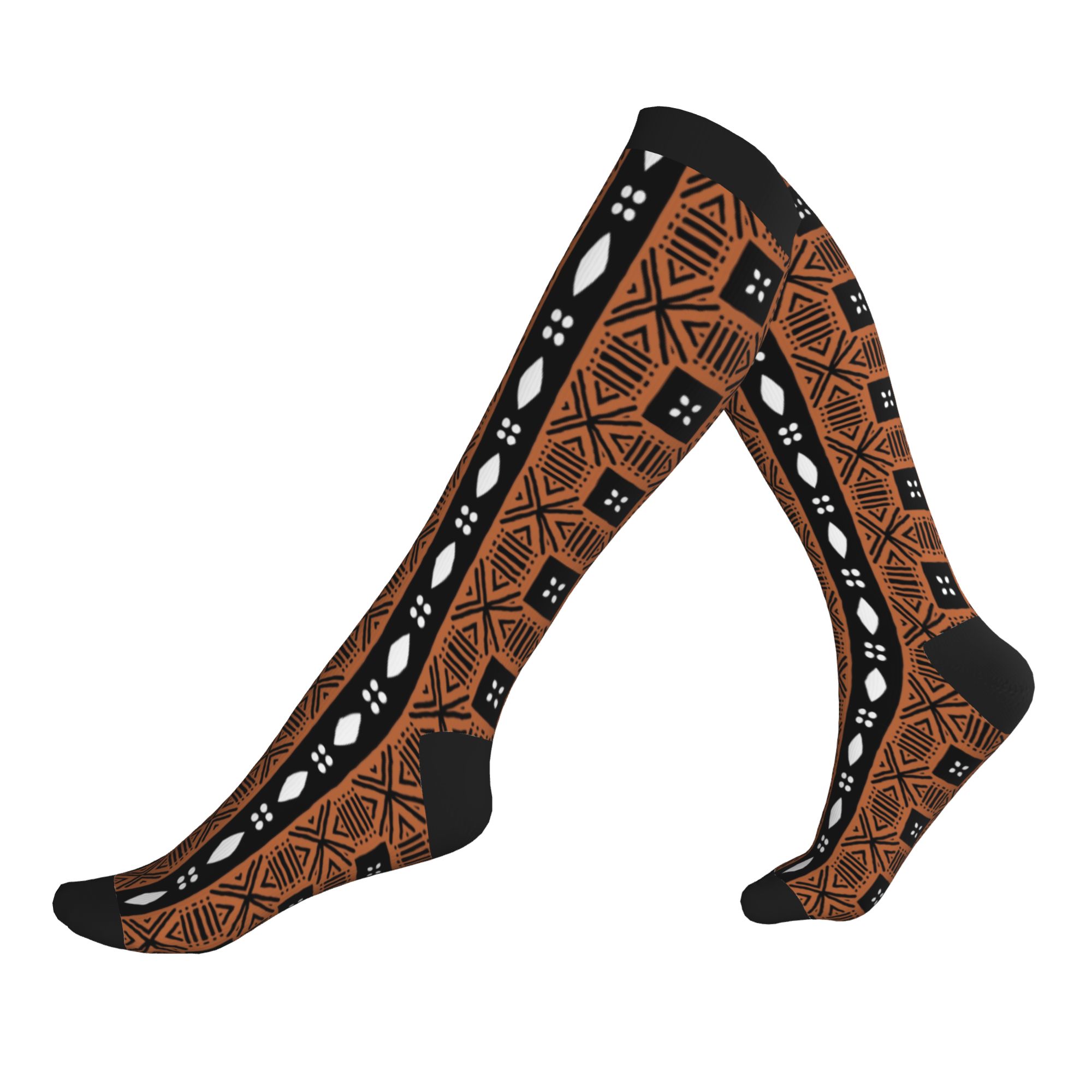 Ethnic Fashion Men - African Safari Mud Cloth Dress Socks
