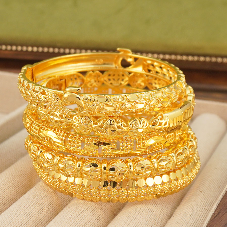 1Pcs Gold Tone Peacock Carved  - Ethnic Fashion Dubai review and price