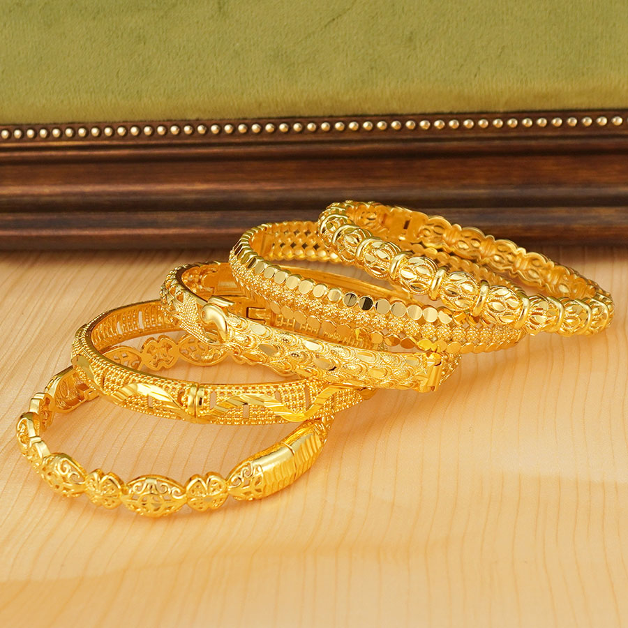 1Pcs Gold Tone Peacock Carved  - Ethnic Fashion Dubai review and price