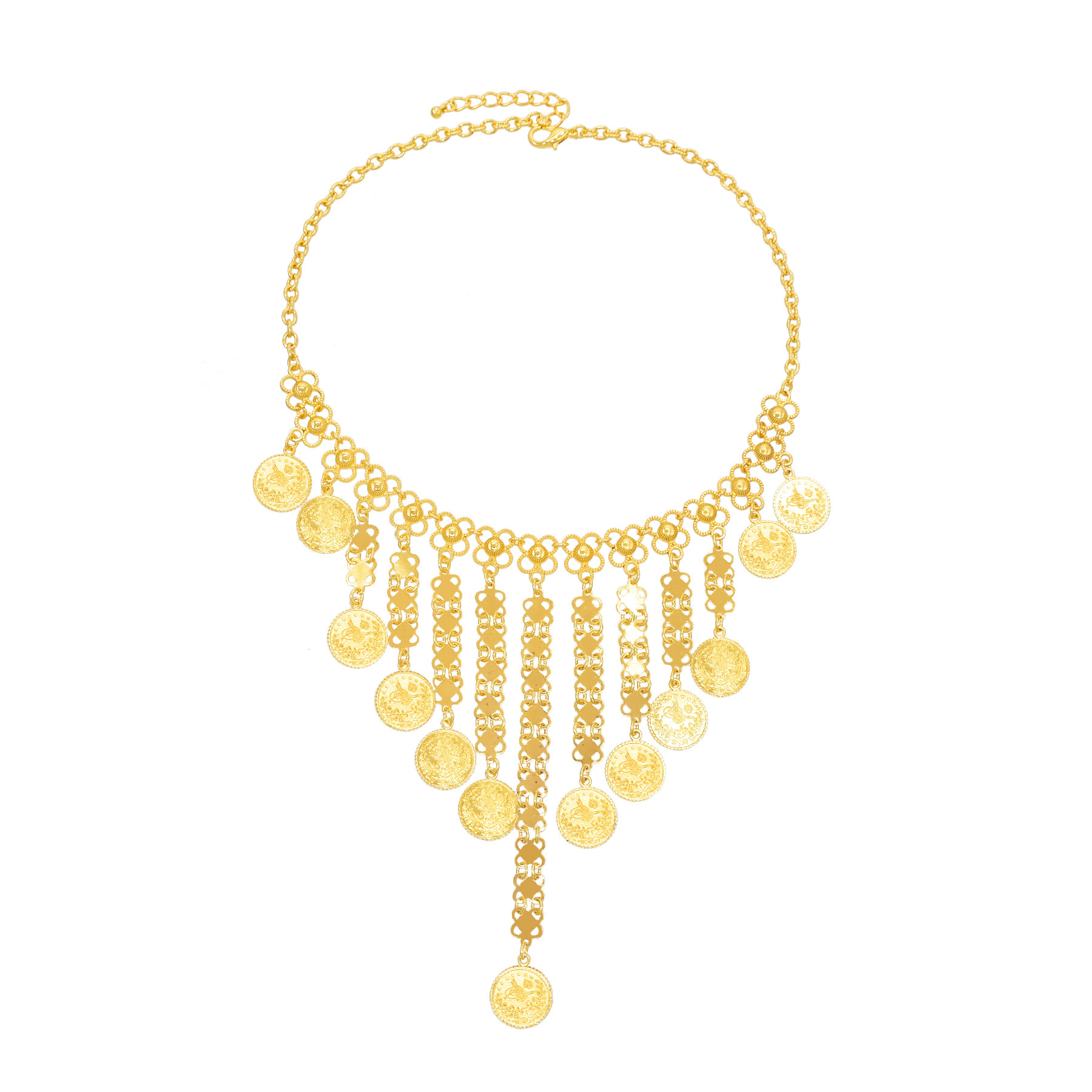 Gold Color Coins Long Chains T - Ethnic Fashion Co In review and price