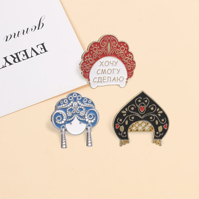 Russian Kokoshnik Enamel Pins  - Ethnic Fashion Quotes review and price