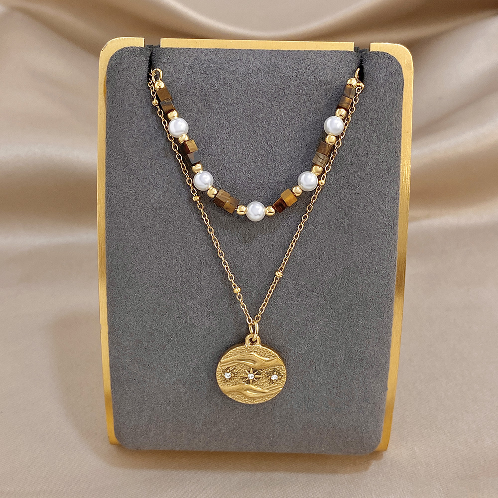 Retro Tiger's Eye Pearl Beaded - Ethnic Fashion Co In review and price