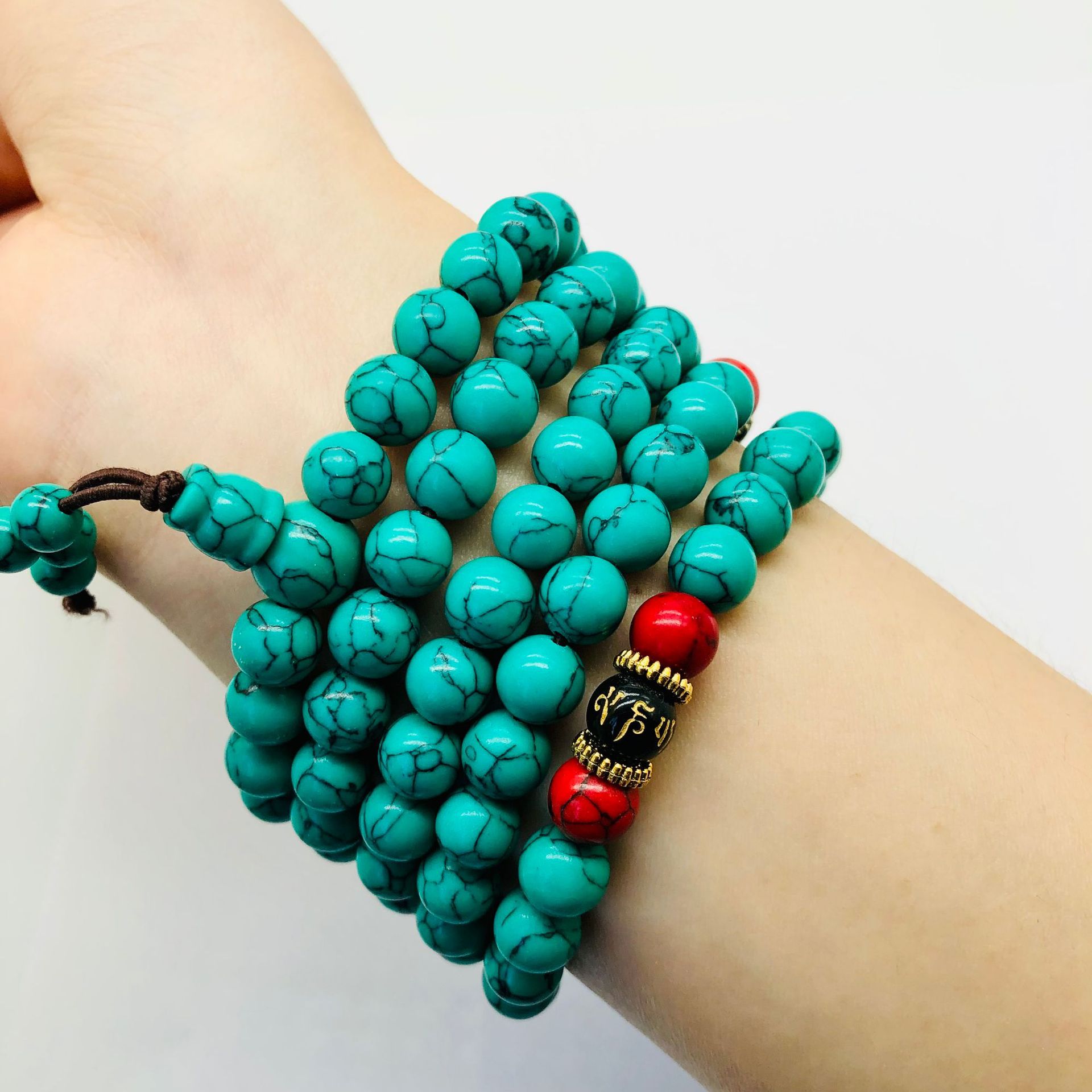 Turquoise long bracelet, natur - Ethnic Fashion Way review and price