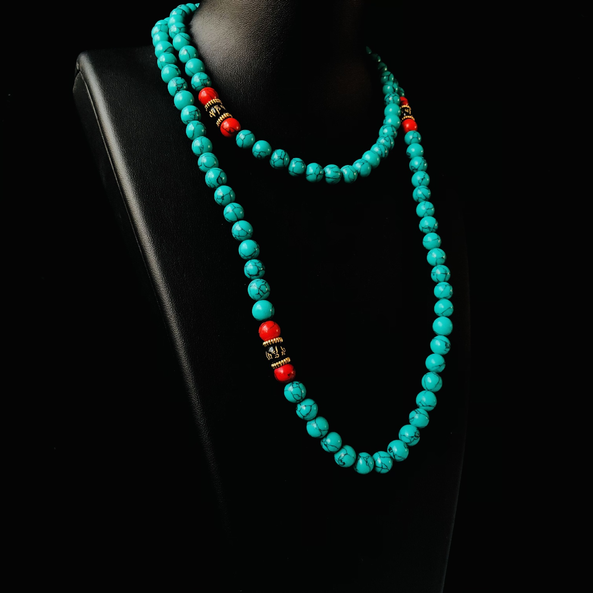 Turquoise long bracelet, natur - Ethnic Fashion Way review and price