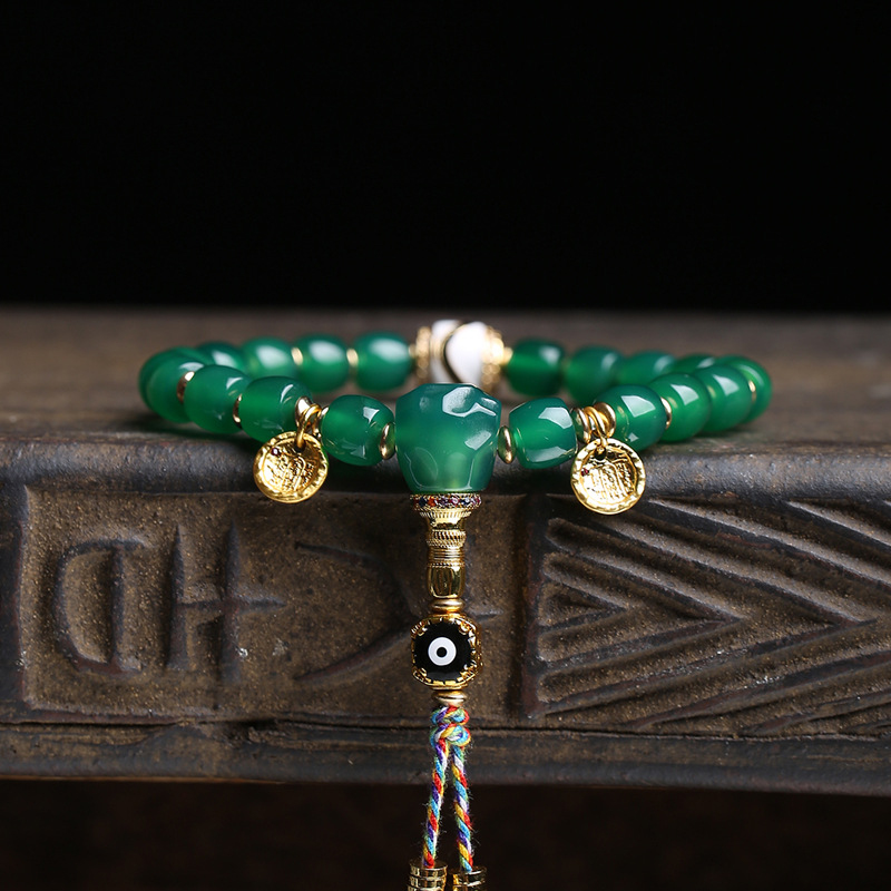 Natural green bracelet with be - Ethnic Fashion Way review and price