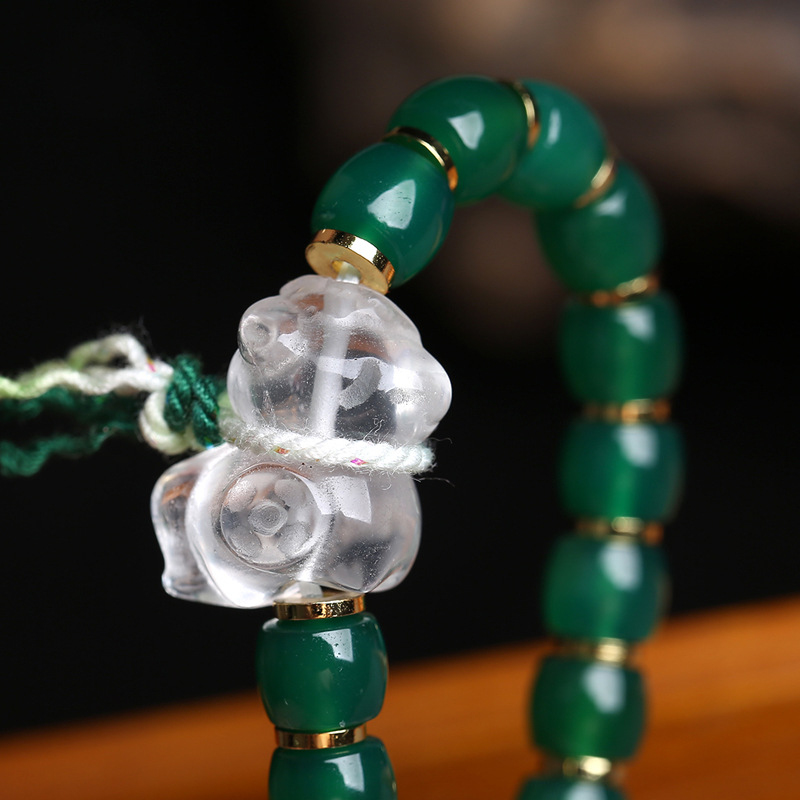 Natural green bracelet with be - Ethnic Fashion Way review and price