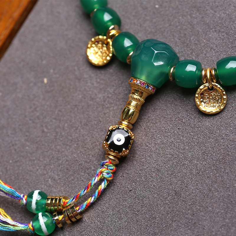 Natural green bracelet with be - Ethnic Fashion Way review and price